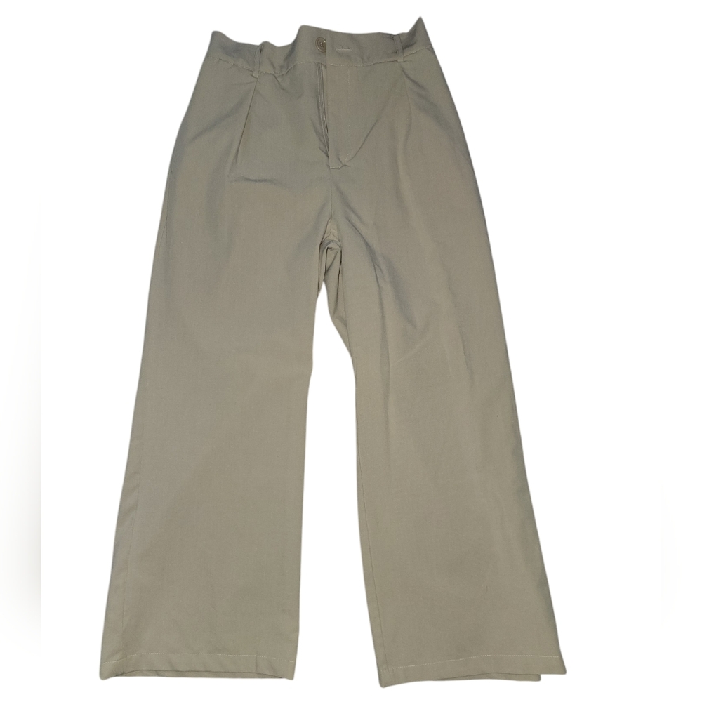 Women's Cream Wide-Leg Pants - Picture 4 of 5